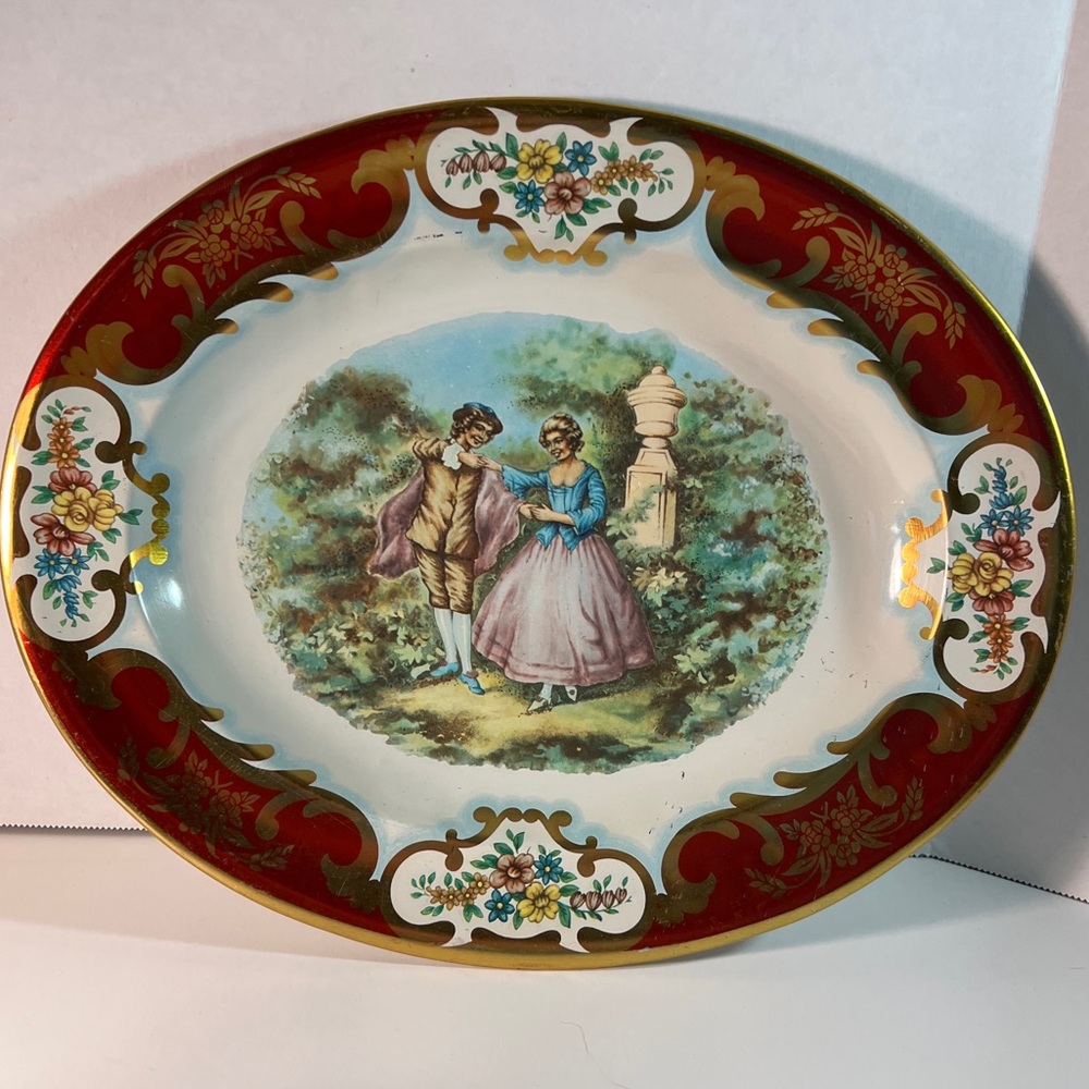 Vintage Daher Decorative Tin Platter